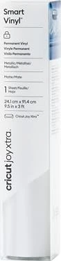cricut Joy Xtra Smart Vinyl Vinylfolie permanent silber 24,1 x 91,4 cm, 1 Rolle