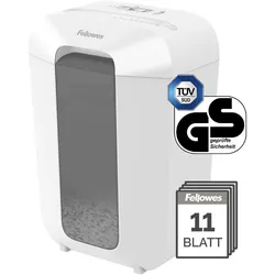 Fellowes Powershred LX70 Aktenvernichter mit Partikelschnitt bis 11 Blatt weiß