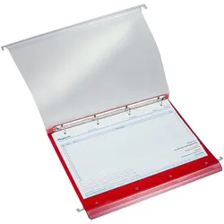 Boi Dokutech, Mappe, Patienten-Dokumentations-Hängemappe 2-Ringe Click 2 Stationär rot Boden: 2,5 cm (A4, 1x)