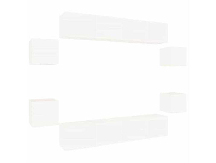 Kaorsrow 8-TLG TV-Schrank Set Hängend Weiß Wand Lowboard Holzwerkstoff Flexibles 8-teiliges Lowboard-System für Wohnzimmer und Schlafzimmer, viel Stauraum, moderne schwebende Wandmontage.