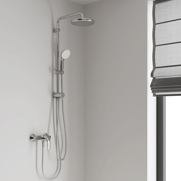 Grohe Tempesta 210 Duschsystem 26381001 chrom, mit Umstellung für Wandmontage