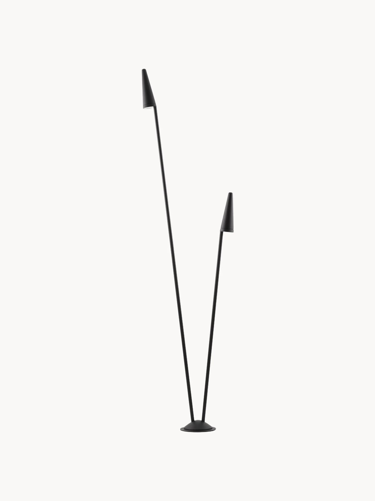 Lyora Mabel dubbel tuinlamp zwart met warmwitte LED