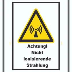 HB-Druck Achtung Nicht ionisierende Strahlung A3 (297x420mm) Schild