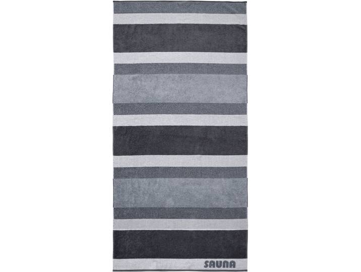 Saunatuch DYCKHOFF Saunatuch SaunaStripe , silber, B:100cm L:200cm, Walkfrottee, Obermaterial: 100% Baumwolle, Handtücher, Saunatuch