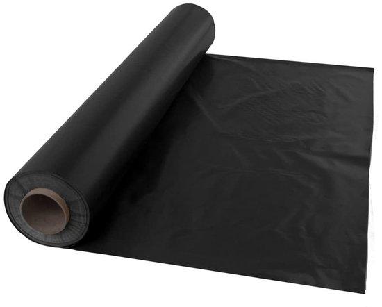 Famanu Baufolie - Abdeckfolie für den Fußboden - Feuchteschutz - Wasser- und dampfdicht - 4 x 12 Meter - Schwarz