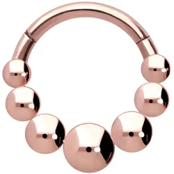 Chirurgenstahl Segmentring Clicker 7 FLACHE KUGELN