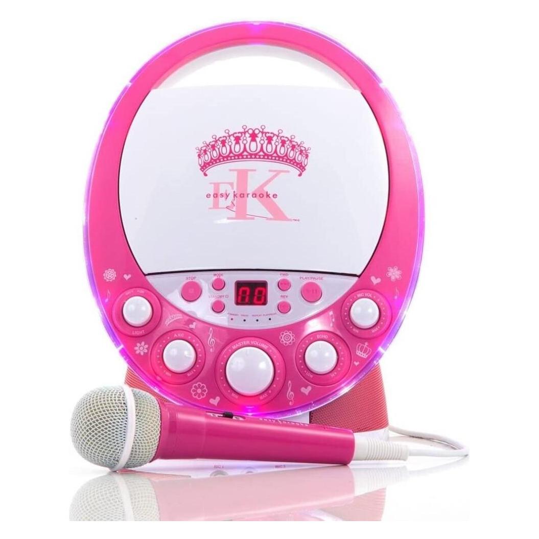 Easy Karaoke EKR1588 Princess Karaoke Machine Wit/Roze (EKR1588)