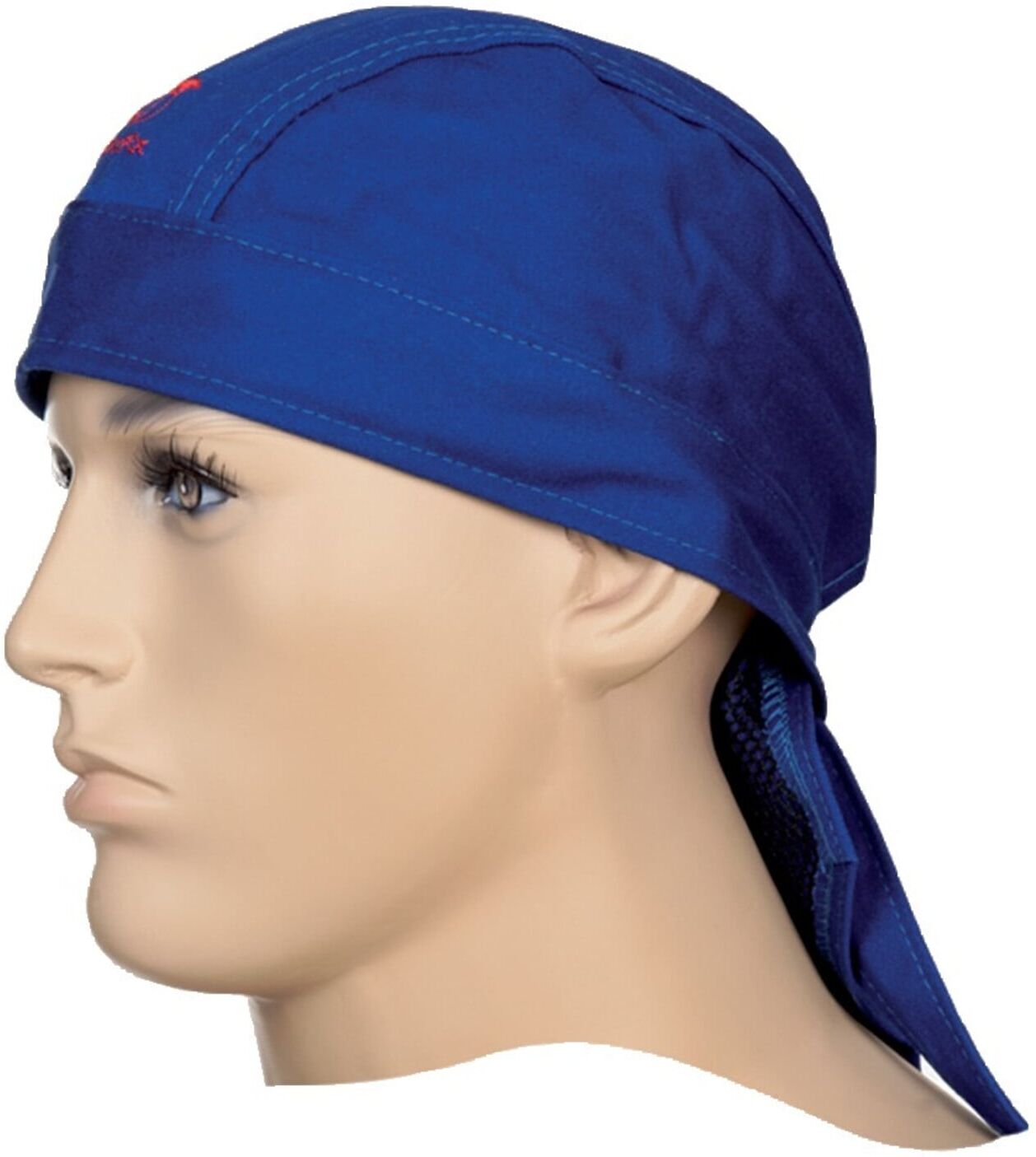 Weldas Fire Fox™ Schweißer Doo-Rag mit Schweißband, flammhemmende schwarze Baumwolle, 097980 M/L)
