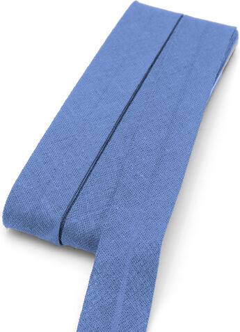 buttinette Baumwoll-Schrägband, blau, Breite: 2 cm, Länge: 5 m