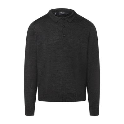 Strickpullover MAERZ MUENCHEN "Maerz Muenchen 490700 Strickpullover Herren Bekleidung", Herren, Gr. 48, schwarz (dunkelgrau), 100% Wolle, Pullover Strickpullover