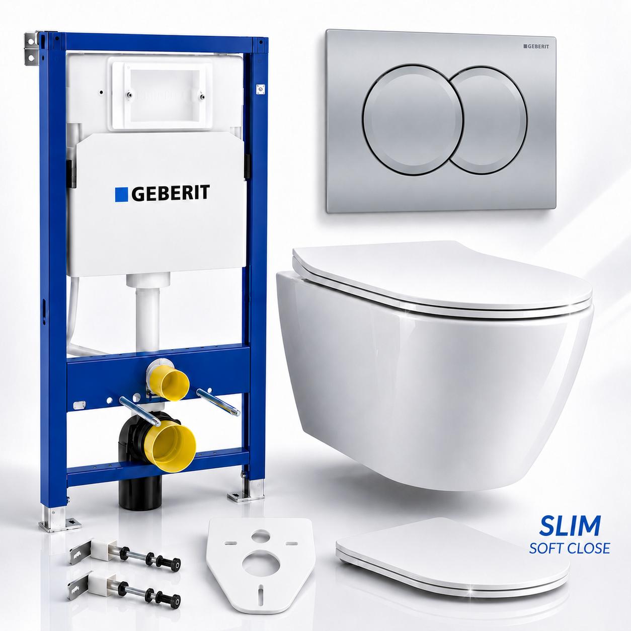 Geberit Vorwandelement WC-Schüssel Betätigungsplatte Delta01 | BADLAND ROLO