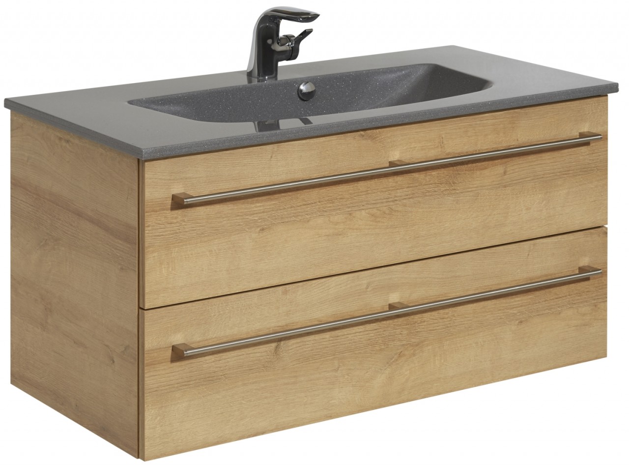 Pelipal Serie 6025 Mineralmarmor-Waschtisch MMWT70-670-GM, B:670, H:17, T:480mm MMWT70-670-GM