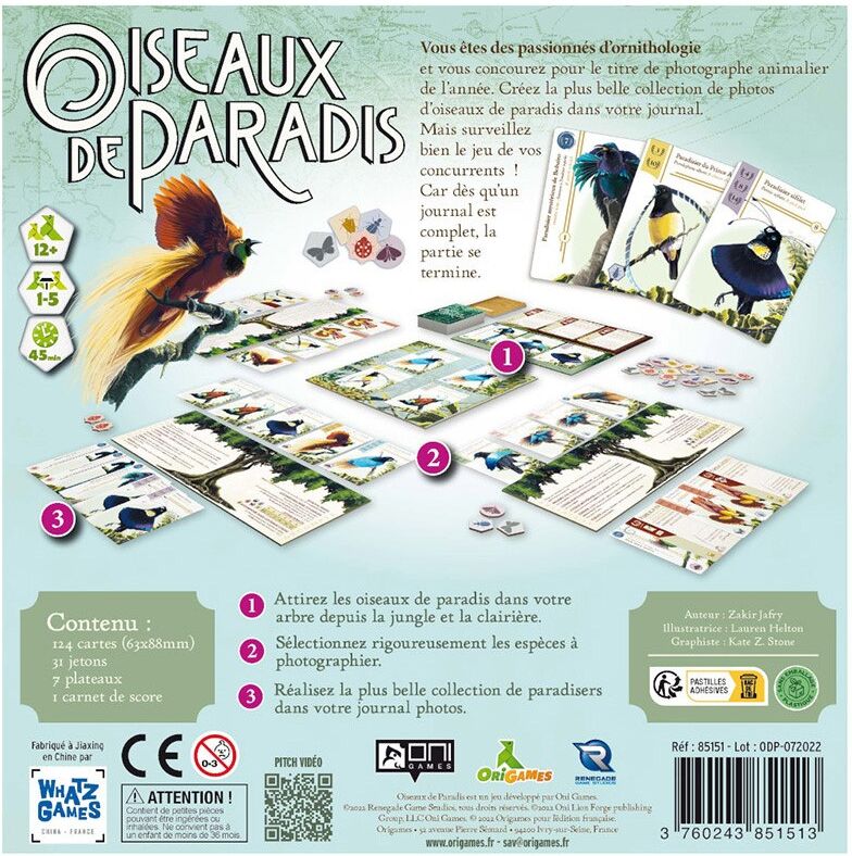 Renegade Game Studio Oiseaux de Paradis