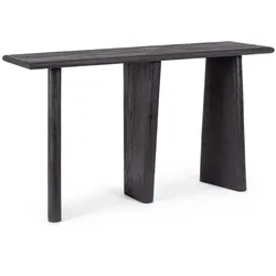 Konsole Zacatecas aus Mangoholz, modern, Schwarz, 130 cm Breite, charakteristische Maserung