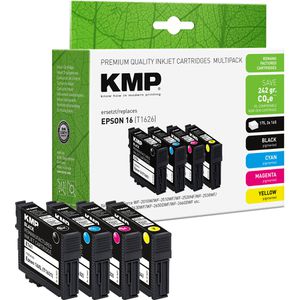 KMP kompatibel für Epson 16XL T1636 Multipack, schwarz, cyan, magenta, gelb  E141V