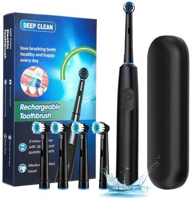 Inspired Finds SmartSpin Pro Rechargeable Electric Toothbrush With Rotary Cleaning Power white With Box
