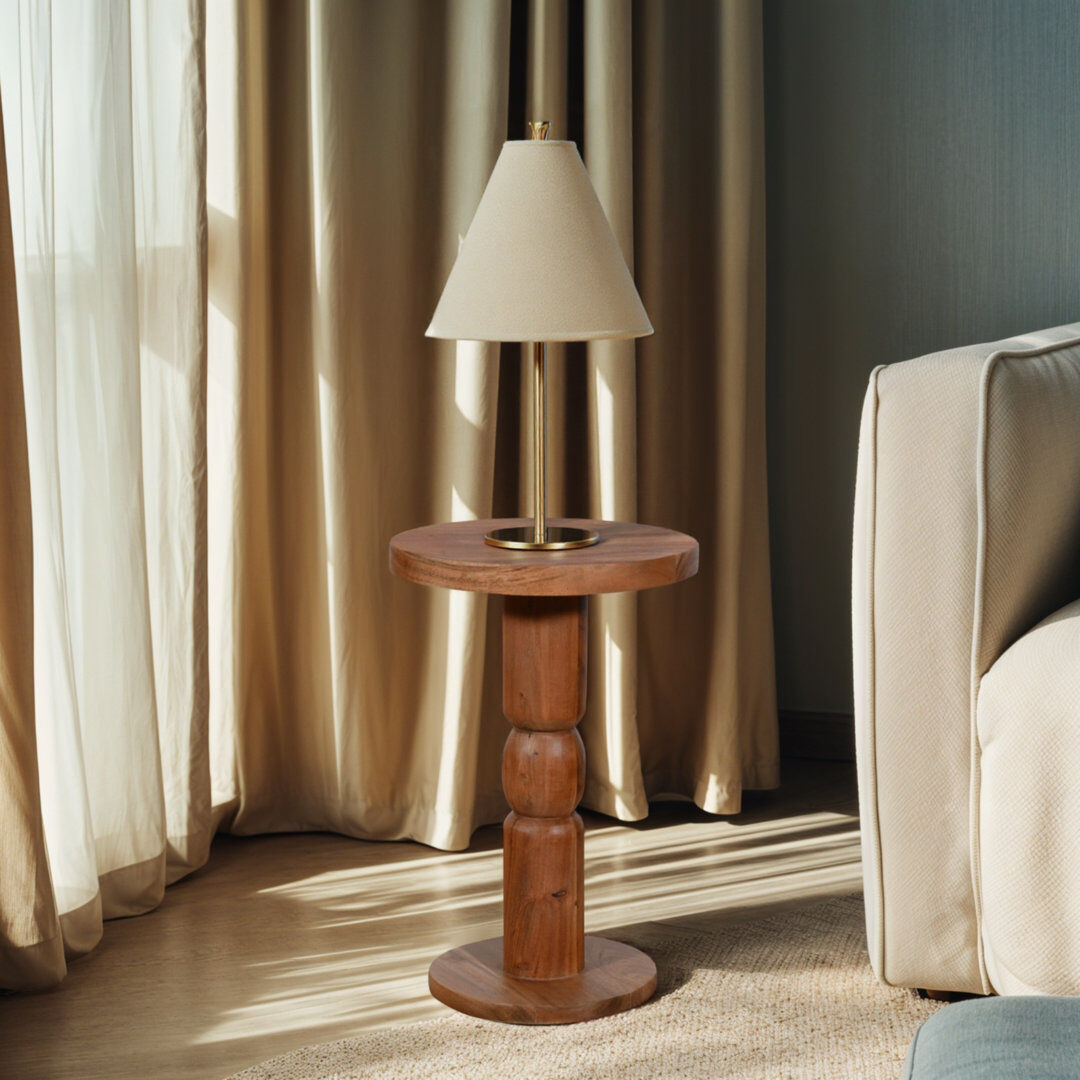ClassicLiving End Table Brown 40cm H X 26cm W X 26cm D
