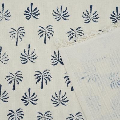 Fabdivine Hand Block Floral Print Waffle Weave Kitchen, Dining Room Use, Gift Hand Towel