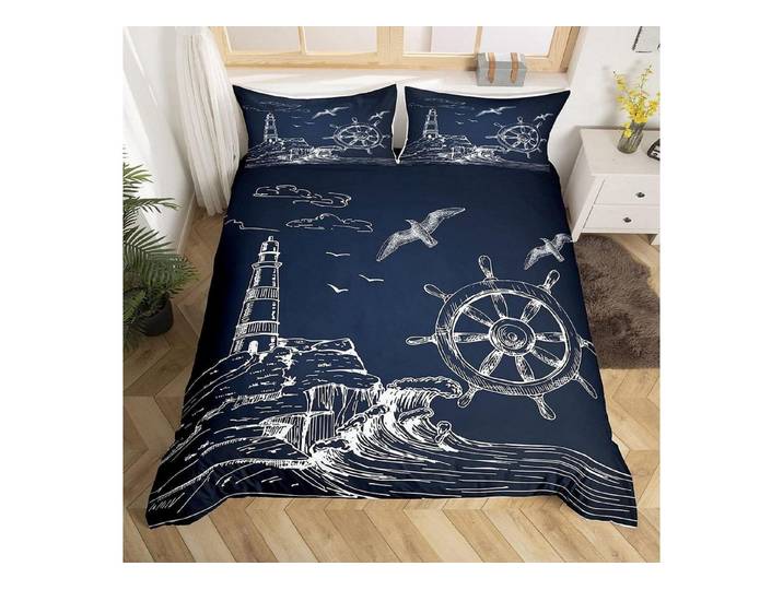 LuxusKollektion Kinderbettwäsche Bettwäsche Set 135x200cm Kinder Mädchen Junge Seeman