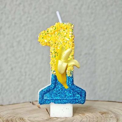 Uplift Picks Cute Banana Number Birthday Candle For Fun Kids Cake Celebrations Decor c (1)
