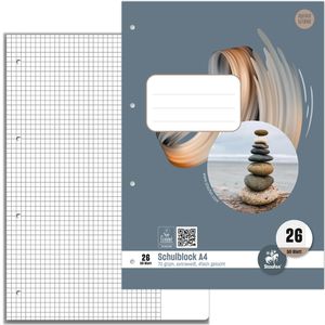 Staufen Briefblock Style, 040450026, A4, 70g/qm, 4-fach gelocht, 50 Blatt, kariert