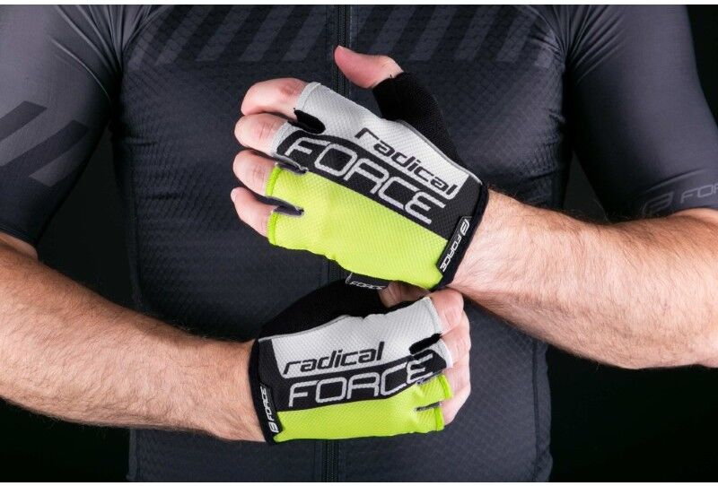 Force Guanti ciclismo  RADICAL giallo fluo