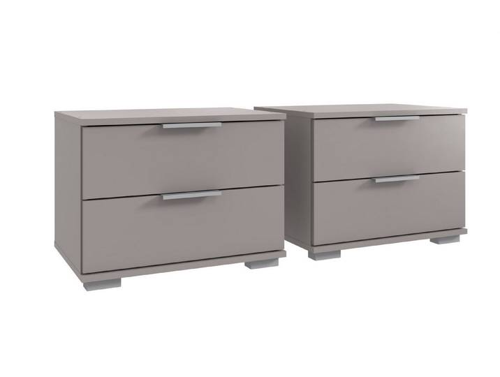 Wimex Nachtkommode (2er-Set) in SAHARAGRAU - 52x40x38cm (BxHxT) (2er-Set)