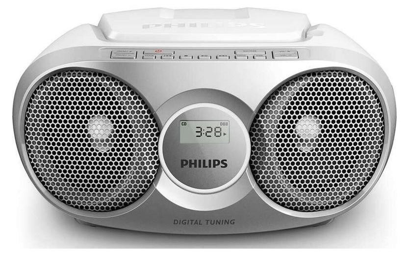Philips AZ215S/12 zilveren radio-recorder met CD-speler