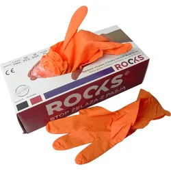 ROOKS Nitrilhandschuhe Gummi-Einweghandschuhe – 50 Stück, Größe XL