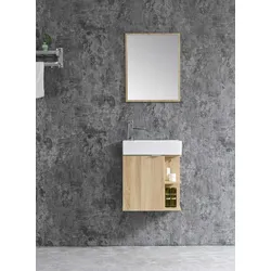 Sanotechnik Spring 50x60cm braun Unterschrank + WT + Spiegel - versch. Auführungen