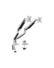 LogiLink Verstellbarer Arm für 2 Monitore Aluminium kaltgewalzter Stahl Bildschirmgröße: 33 81,3 cm 13"-32" Tischmontage optional (BP0043)