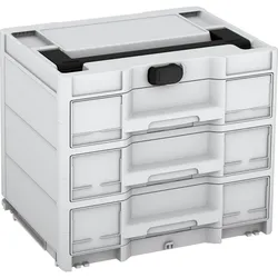 Tanos systainer3 Sortainer/3 M 337 lichtgrau (RAL 7035), Verschluss schwarz (RAL 9004), Griff schwarz (RAL 9004) - 83550050.61