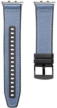 Everyday Crate Honor Watch 5 Hybrid Leather Watch Band Premium Silicone Watch Strap Replacement blue