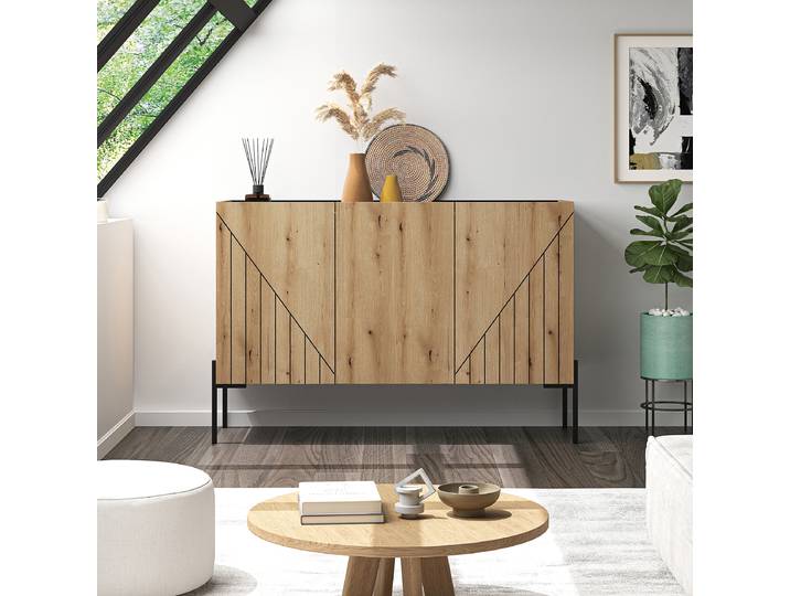 Sideboard Neo 120 x 81 x 40cm Braun