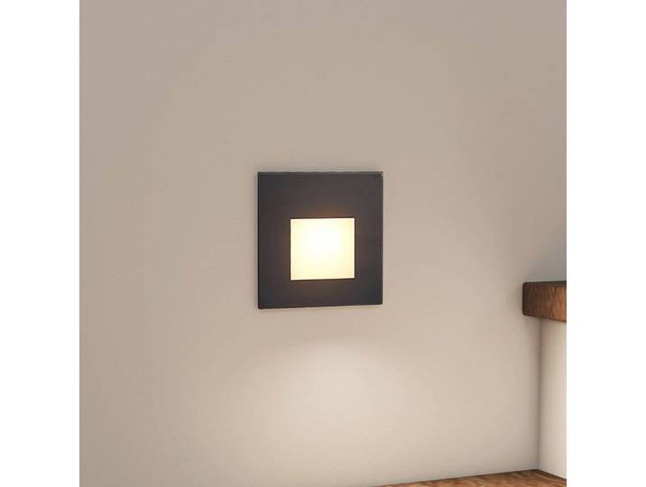 Vexi Square LED Applique Murale Encastrée CCT Black - Arcchio - Couloir - Moderne - Aluminium - Angulaire