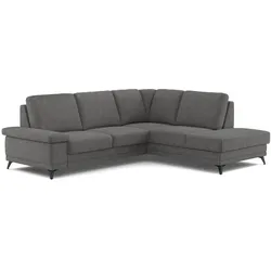 COTTA Ecksofa mit Funktion Boom Stoff Anthracite