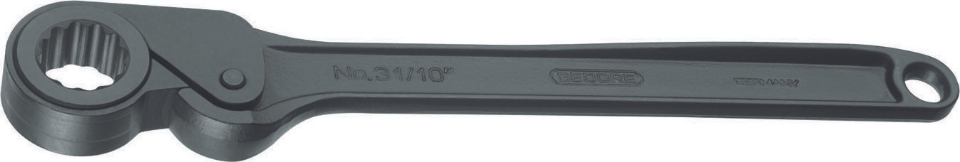 Gedore ratel met vrijloopmechanisme 12 inch met ringaansluiting UD-profiel 24 mm model 31 KR 12-24