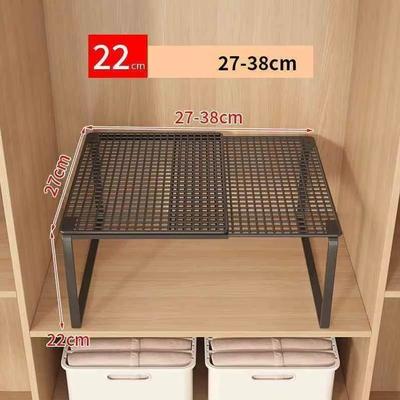 Inspired Finds Expandable Wardrobe Shelf Divider Stackable Closet Partition Organizer Board black s