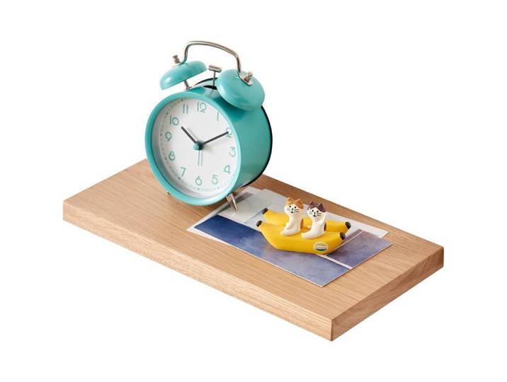Étagère flottante en bois de chêne 30cm-Petite étagère murale en chêne-Étagère murale pour salle de bain chambre à coucher salon
