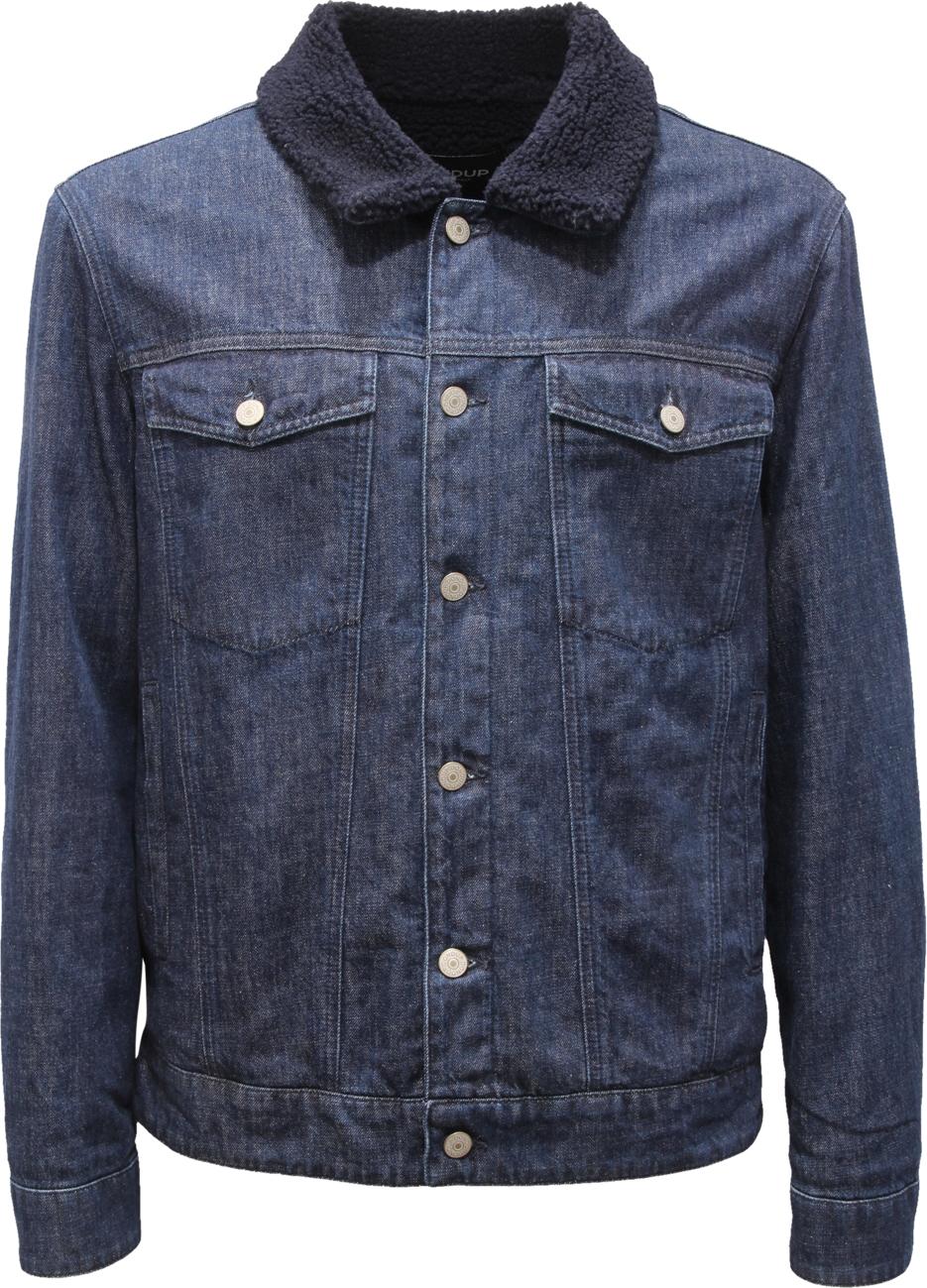 9758Au Giubbotto Uomo Dondup Man Padded Denim Jacket