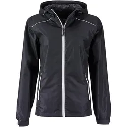 James & Nicholson Ladies Regenjacke, black/silver, S