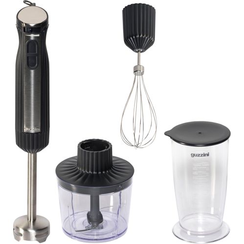 Guzzini Sous Chef Stabmixer mit Zubehör, grau