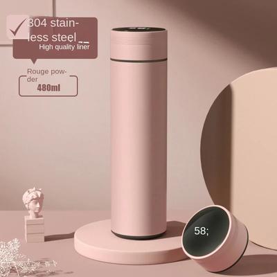 All Categories Goods Thermos Bottle Smart Cup Digital With Temperature Display, Stainless Steel Thermos Bottle, Long lasting Heat pink