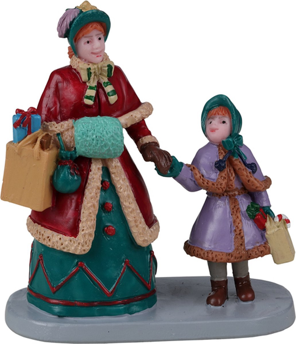 Lemax Caddington Village Beeldje Holiday Shopping With Mum