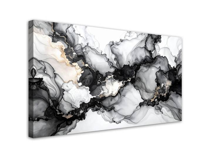Feeby Leinwandbild Abstraktion 100x50cm, Schwarz, Rechteckig, 100x50 cm, Bilder & Rahmen, Bilder, Leinwandbilder