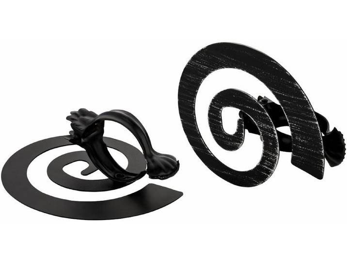 Dekoklammer für Raffhalter GOOD LIFE Helix Gr. 1, schwarz, B:8cm H:8cm, Metall, Raffhalter, Dekoklammer für Raffhalter, für Stoffe und Vorhänge