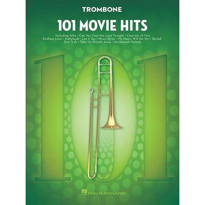 101 Movie Hits Trombone Sheet Music Songbook Instrumental Folio for All Levels Includes My Heart Will Go On, Mission Impossible, Eye of the Tiger, the