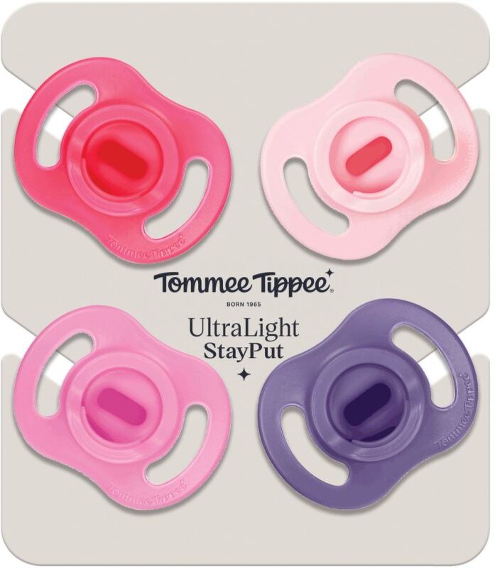 Tommee Tippee Ultra Light Stay Put 18-36m tétine Girl 4 pcs