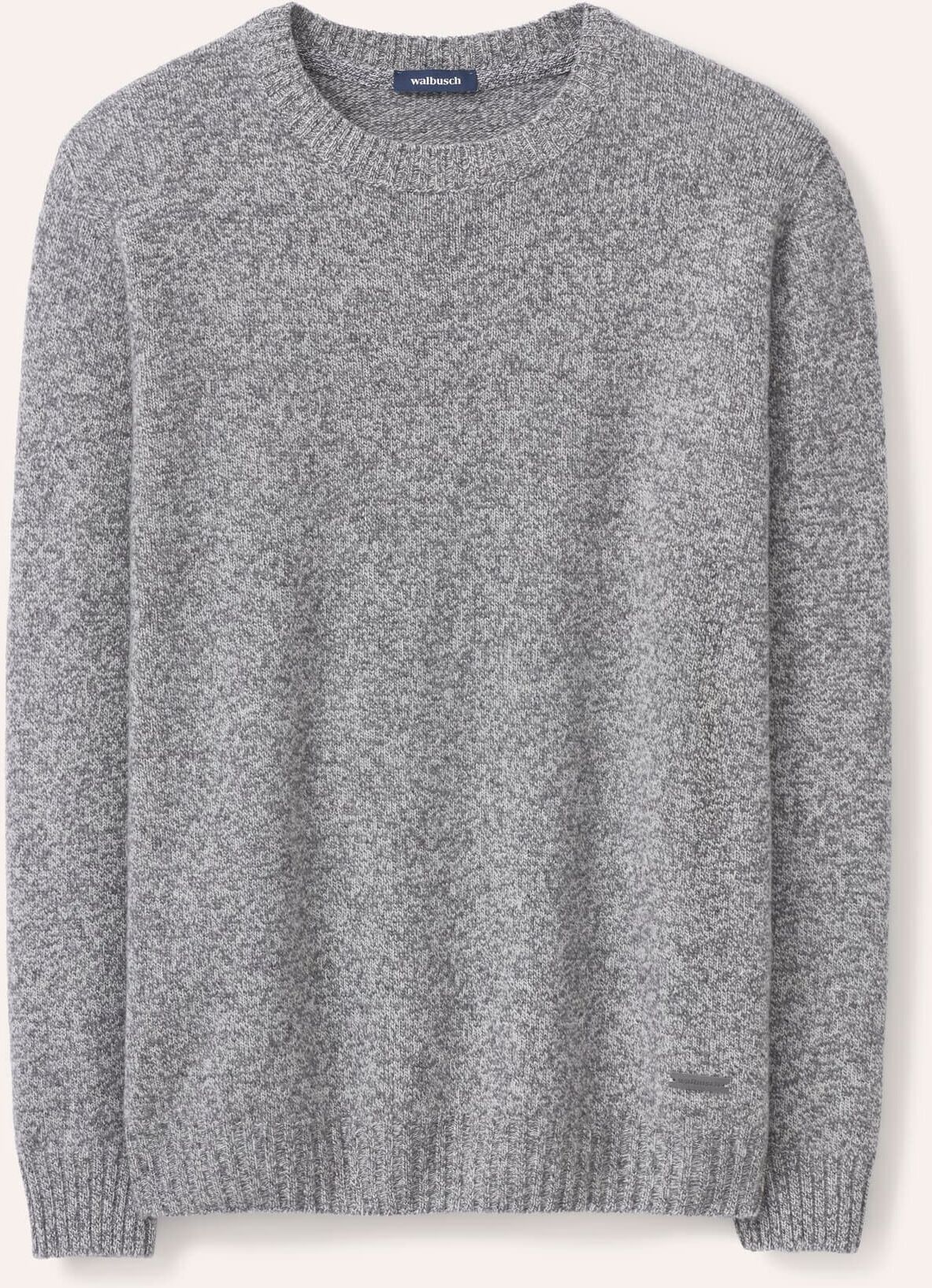 Walbusch Lammwoll-Pullover Nahtlos, , Farbe Grau, 50, reine, feinste Lammwolle nahtlos in Italien gestrickt Herren
