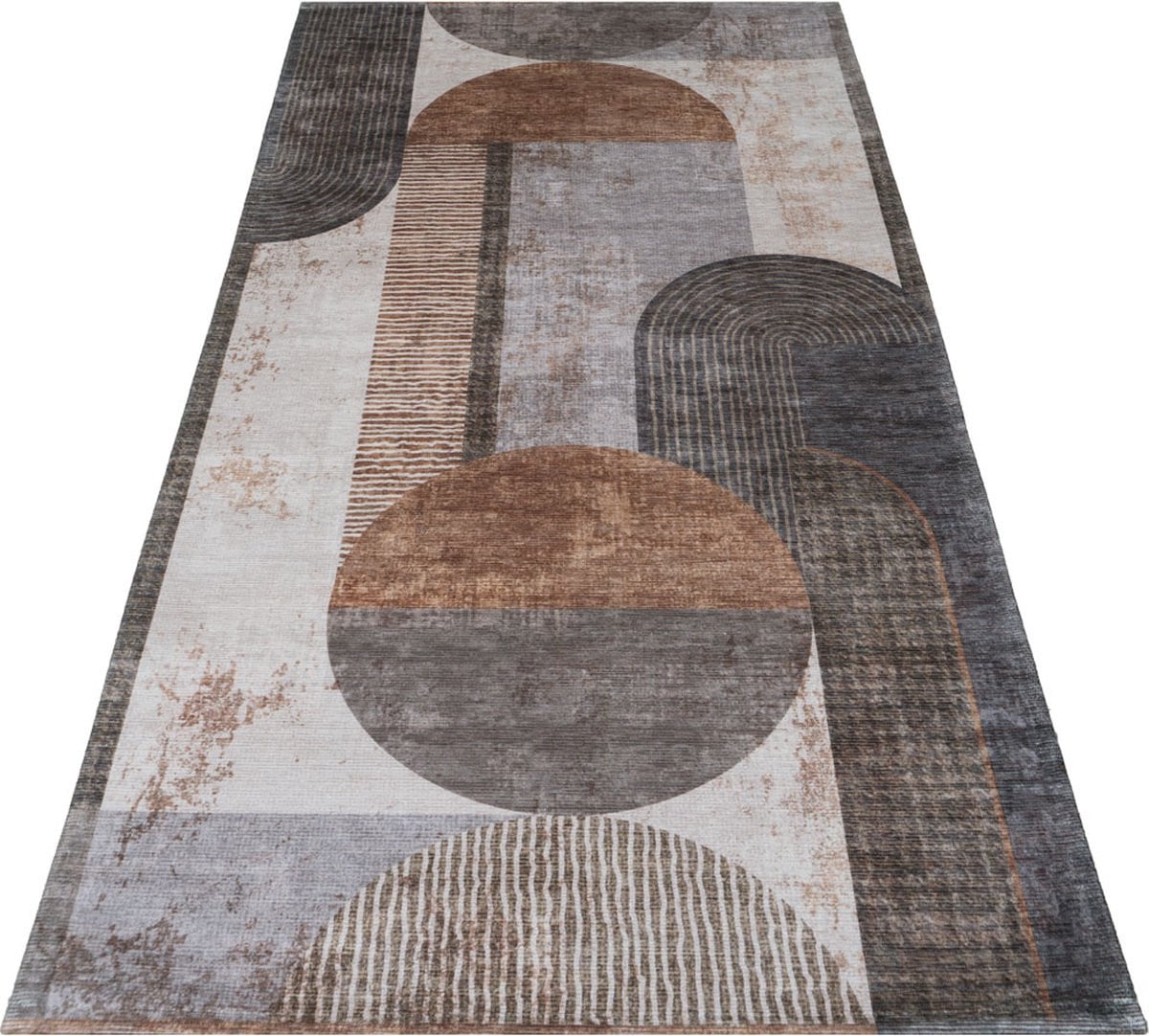 Veer Carpets Ova Modern Ovaal Vloerkleed met Geometrisch Patroon